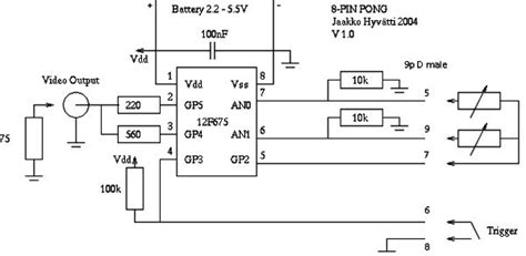picf microcontroller  pin pong