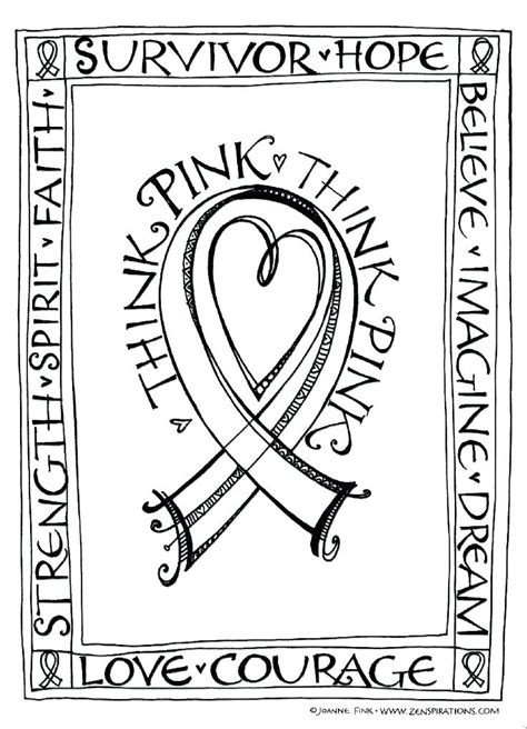 breast cancer ribbon coloring page  getcoloringscom  printable
