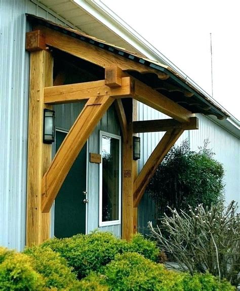 resultado de imagen de cottage front door awning timber frame porch metal building homes