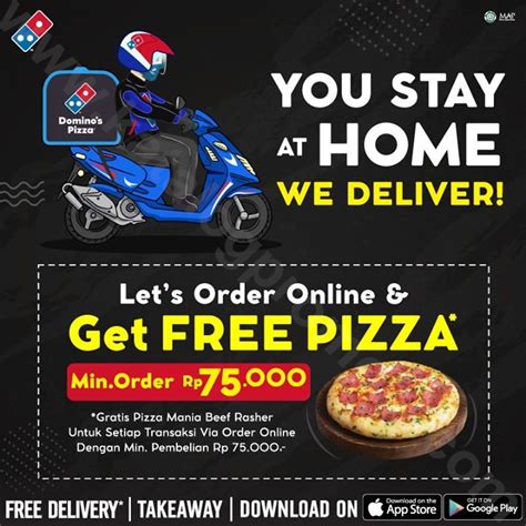 dominos pizza promo gratis pizza khusus pemesanan