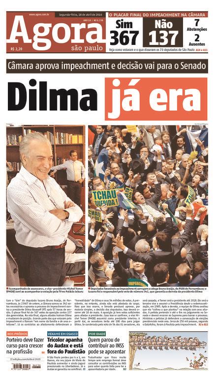 As Principais Capas Dos 20 Anos Do Jornal Agora São Paulo 08 04 2019