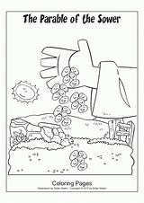 Coloring Parable Sower Seed Kids Activities Pages Bible Printable School Sunday Crafts Activity Jesus Parables Seeds Mustard Story Sheets Sheet sketch template