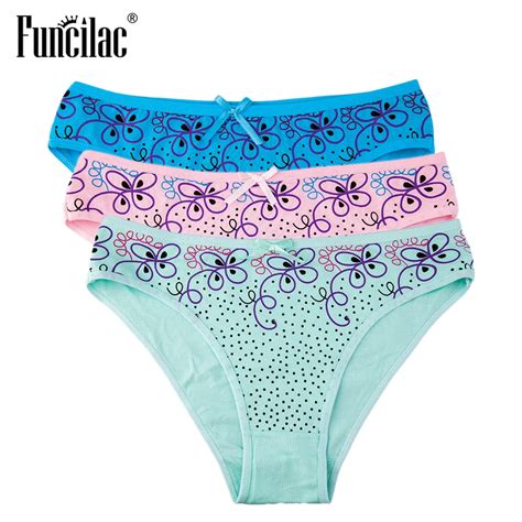 Funcilac Briefs For Women Sexy Floral Print Underwear Modis Knickers