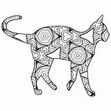 Coloring Pages Geometric Cat Animal Book Elephant Printable Just Wallpapers Getcolorings Fun Thecottagemarket Geomet sketch template
