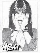 Elvira sketch template