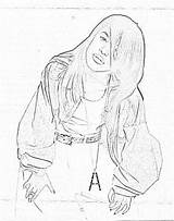 Aaliyah Misty sketch template