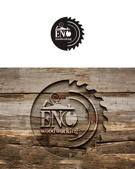 bold masculine woodworking logo design  enc woodworking