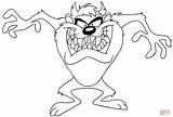 Taz Coloring Looney Tunes Pages Devil Drawing Tazmanian Printable Colouring Cartoon Characters Supercoloring Print Cartoons Version sketch template