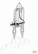 Shuttle Nasa Espacial Transbordador Dibujo Lanzamiento Raumschiff Malvorlagen Ausdrucken Stampare Espaciales Naves sketch template