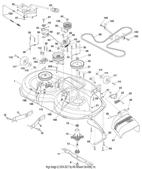 ariens mower parts diagram