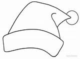 Hat Santa Coloring Pages Printable Christmas sketch template