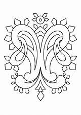 Coloring Ornament sketch template