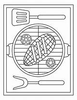 Barbeque sketch template