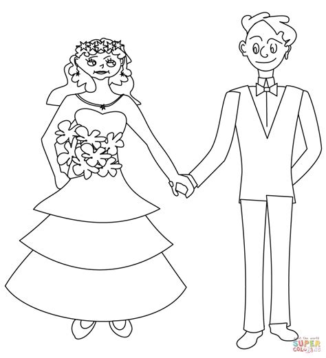wedding couple coloring pages  getcoloringscom  printable