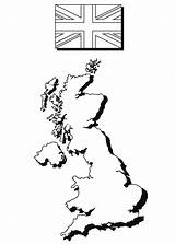 England Map Coloring Flag Kingdom United sketch template