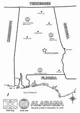 Alabama Coloring Map Printable Pages State Clipart Supercoloring Symbols Click Sheets Drawing Categories History Webstockreview sketch template