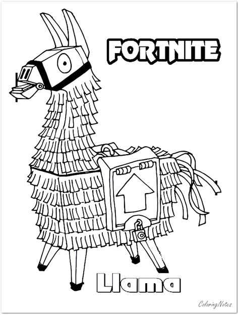 printable fortnite llama coloring pages printable templates