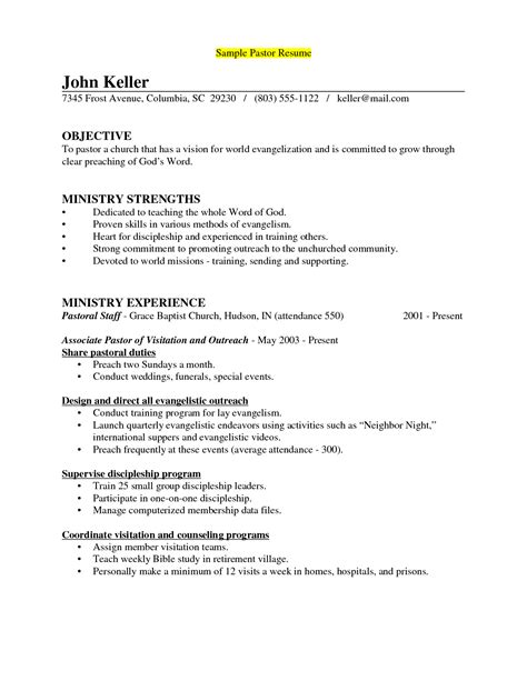 sample of a pastors resume sample resumes for senior pastors resume outline resume