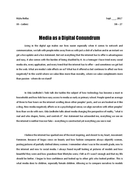 reaction paper  media  internet communication