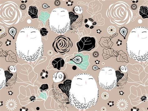 owl fabric owl print fabric woodland fabric knit fabric etsy