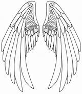 Angel Drawing Wings Outline Wing Transparent Drawings Clipart Paintingvalley sketch template