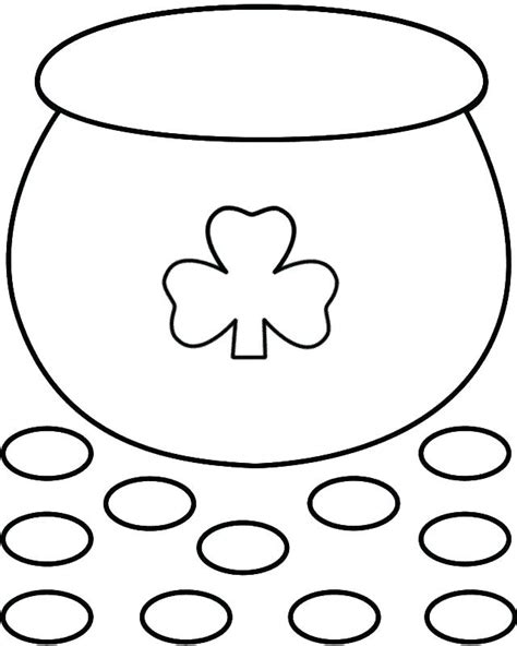 pot  gold coloring pages  coloring pages  kids