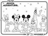 Mickey Mouse Coloring Clubhouse Pages Space Adventure Club House Friends Disney Printable Kids Birthday Print Book Dvd Minnie Goofy Halloween sketch template