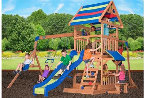aire de jeux pour enfants northbrook backyard marron aires de jeux apesanteurcom