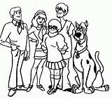 Scooby Doo Coloring Pages Printable Gang Outline Shaggy Daphne Halloween Popular Coloringhome Results sketch template