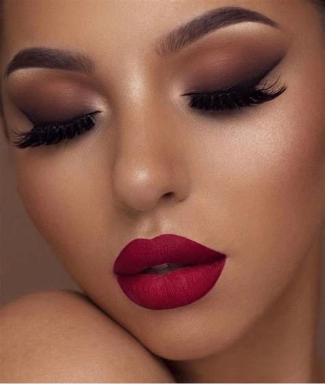 eye makeup with dark red lipstick mugeek vidalondon