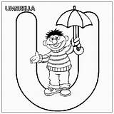 Kolorowanki Alfabet Dzieci Ulica Sezamkowa Angielski Kolorowanka Umbrella Druku Czasdzieci sketch template