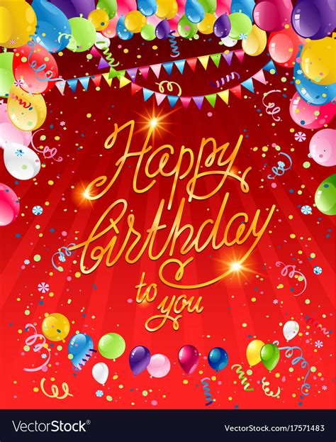 red birthday background royalty  vector image