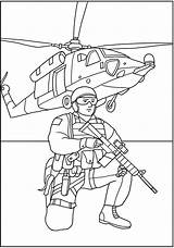 Coloring Navy Military Army Soldier Seals Drawing Choose Combat sketch template