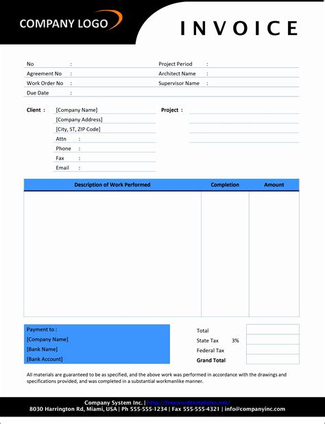 contractor invoice template  editable form sampletemplatess
