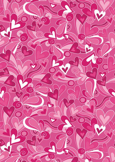 valentines day scrapbook paper pink hearts  swirls