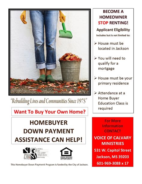 homebuyer  payment assistance voice  calvary ministries jackson mississippi