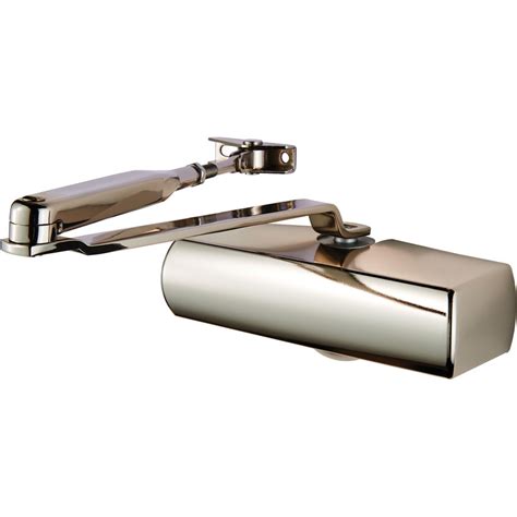 plated full cover overhead door closer size  fixed power polished nickel toolstation