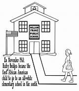 Ruby Bridges Coloring Pages Bridge History Drawing Projects Month Printable Kid Kids Kindergarten Covered Worksheets Board School Drawings Print Getdrawings sketch template