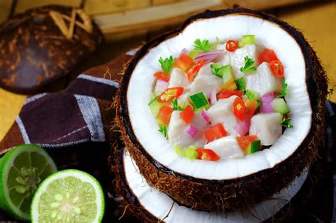 ceviche  coconut milk kokoda hawaiian raw fish dish
