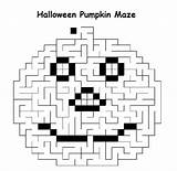 Halloween Maze Pumpkin Coloring Pages Printable Mazes Hard Puzzle Hedge Kids Color Adults Path Pumpkins Smile Solution Games Printablee Game sketch template