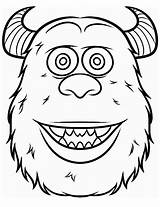 Coloring Inc Monsters Pages Kids Printable Sullivan Face Print sketch template