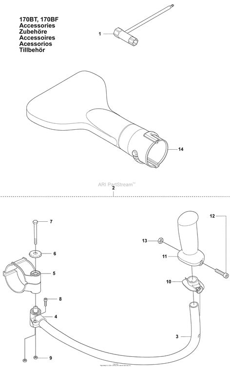 husqvarna  bt   parts diagram  accessories