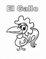 Rooster Gallo Coloring Wehavekids sketch template
