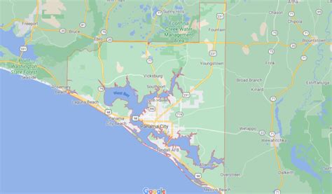 bay county florida  cities   bay county   map