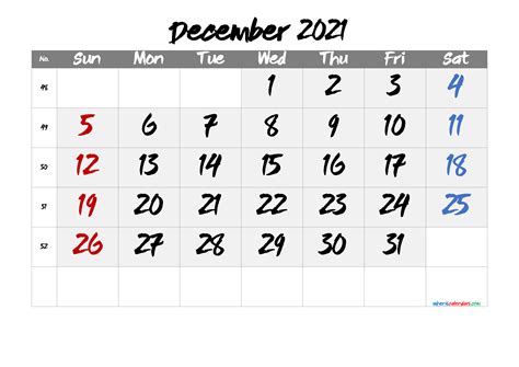 printable december calendar  calendar printables  blank