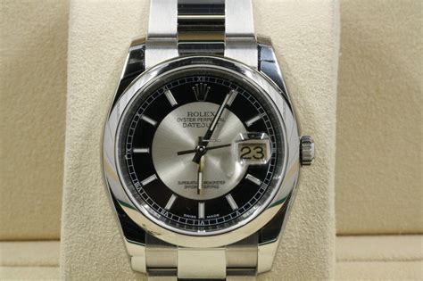 rolex datejust  tuxedo dial  model  papers