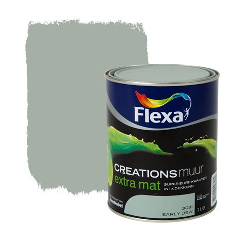 flexa creations muurverf extra mat early dew   muurverf kleur muurverf verf karwei