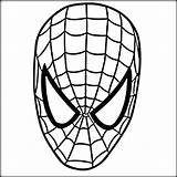 Spiderman Mask Coloring Drawing Pages Simple Traceable Printable Color Superhero Getcolorings Clipartmag Getdrawings sketch template