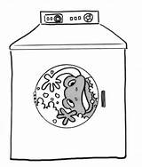 Washer Pages Dryer Coloring Machine Washing Printable Template sketch template