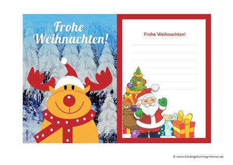 weihnachtskarten basteln mit kindern kostenlose vorlagen ueber